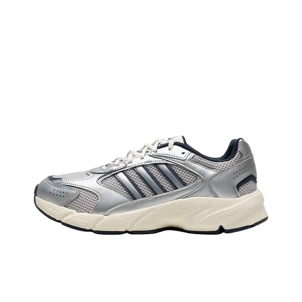 Adidas CRAZYCHAOS 2000 Текстиль Синтетическая кожа Низкий верх Повседневные беговые кроссовки Мужские Серебристо-серый