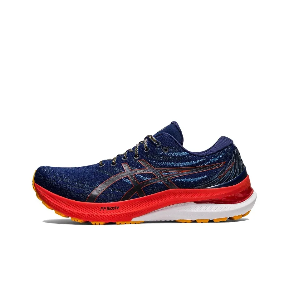 Asics Gel KAYANO 29 Low Топ Беговые кроссовки Мужской Морской синий Апельсин 4E Ширина