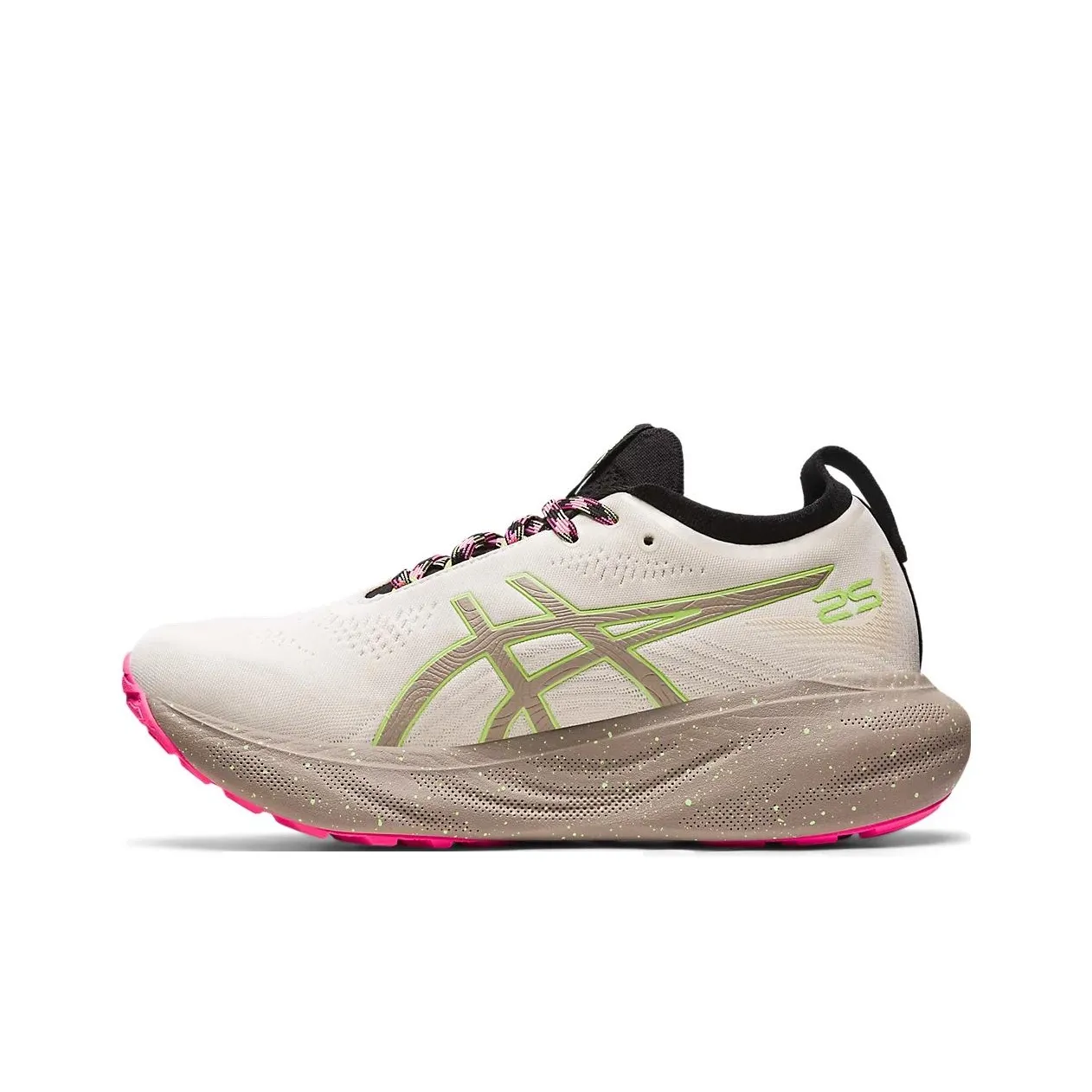 Asics Gel Nimbus 25 Low Top Марафон Беговые кроссовки Женские Бежевые