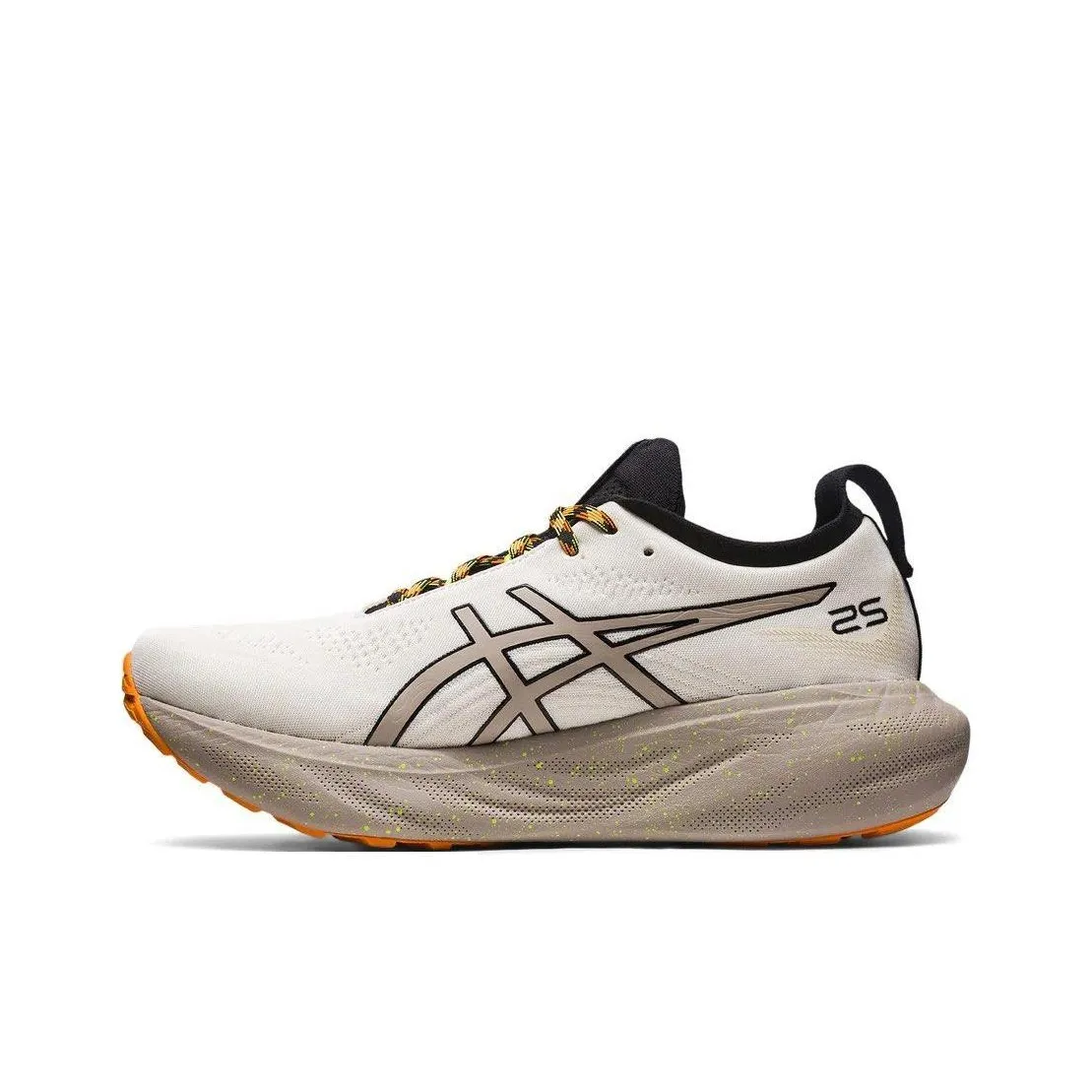 Asics Gel Nimbus 25 Low Top Мужские Беговые Кроссовки для Марафона Бежевые