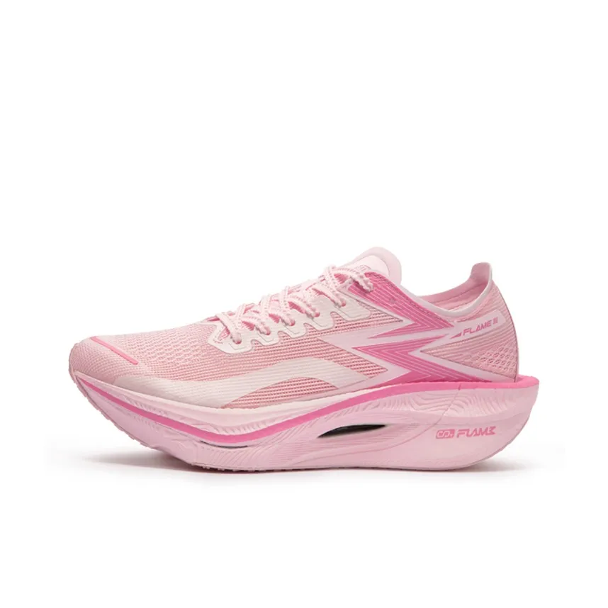 361° Fly Burn 3 Running Shoes Unisex Low Top Pure White Pink/Bubble Gum Pink