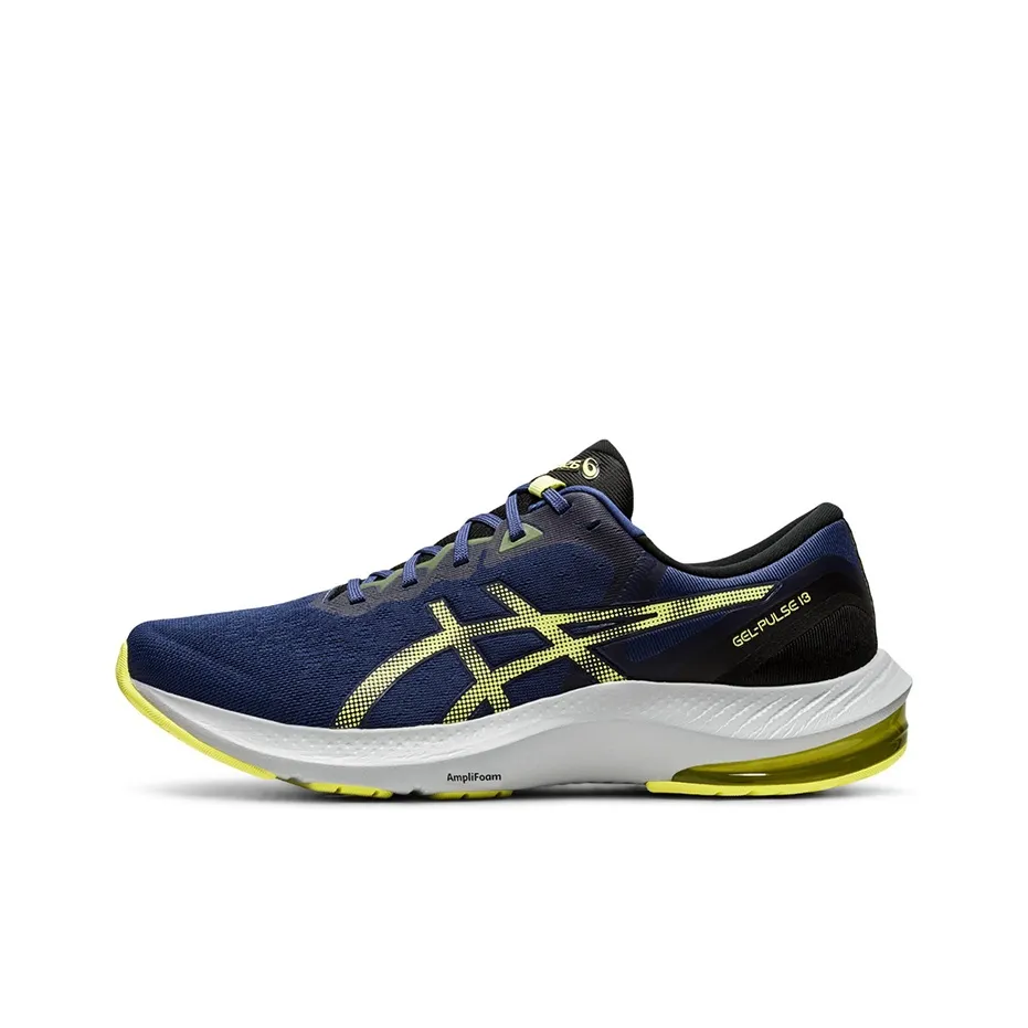 Asics Gel Impulse 13 Спортивный низкий топ беговые кроссовки мужские темно-синий желтый