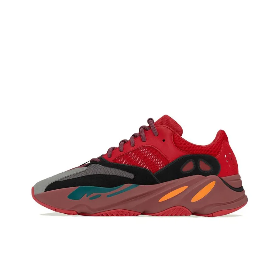 Adidas Originals Yeezy Boost 700 Chunky Sneakers Unisex Low Top Red/Black