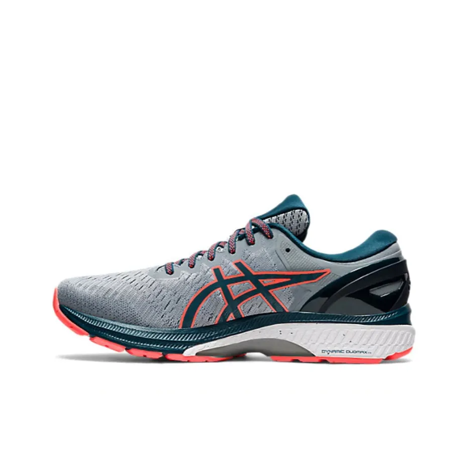 Asics Gel Kayano 27 Дышащая Амортизация Низкий Топ Беговые Кроссовки Мужские Серый Синий 2E
