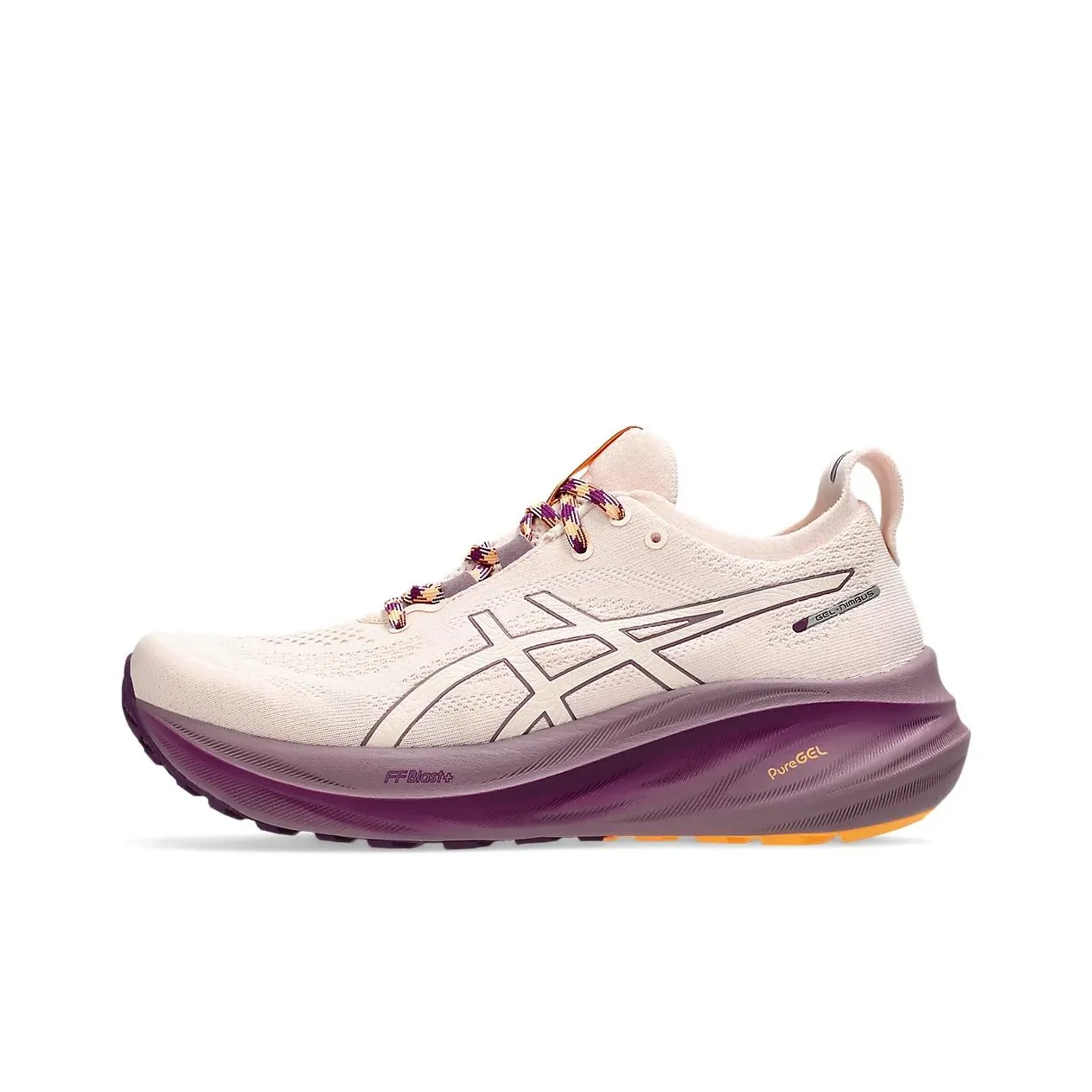 Asics Gel Nimbus 26 Дышащие Низкие Кроссовки для Беговых Тренировок на Трейле Бег на Длинные дистанции Женские Бежевые