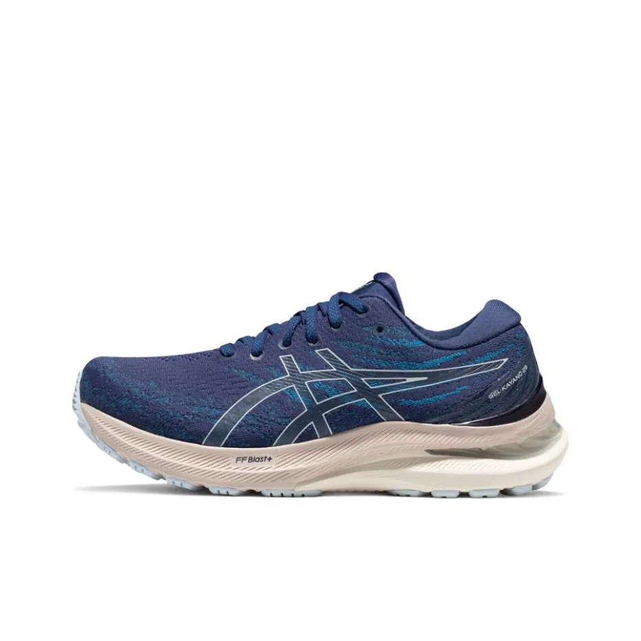 Asics Gel Kayano 29 Устойчивые к истиранию Дышащие Низкие Беговые кроссовки Женские Синие