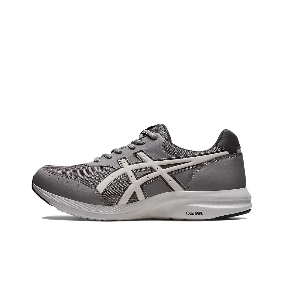 Asics Gelfan Walker Удобная ткань кожа низкий верх беговые кроссовки мужские серый белый ширина 4E
