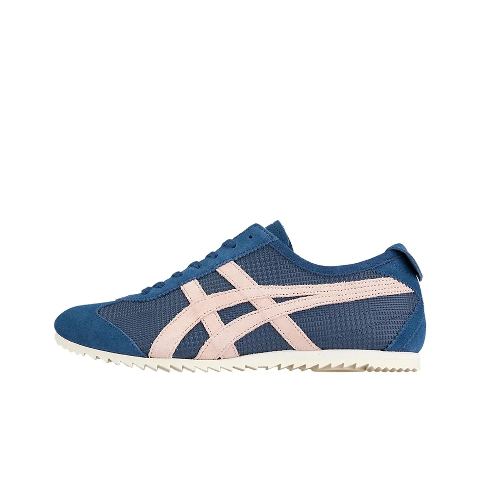 Onitsuka Tiger Устойчивые к истиранию низкие беговые кроссовки женские синие и розовые