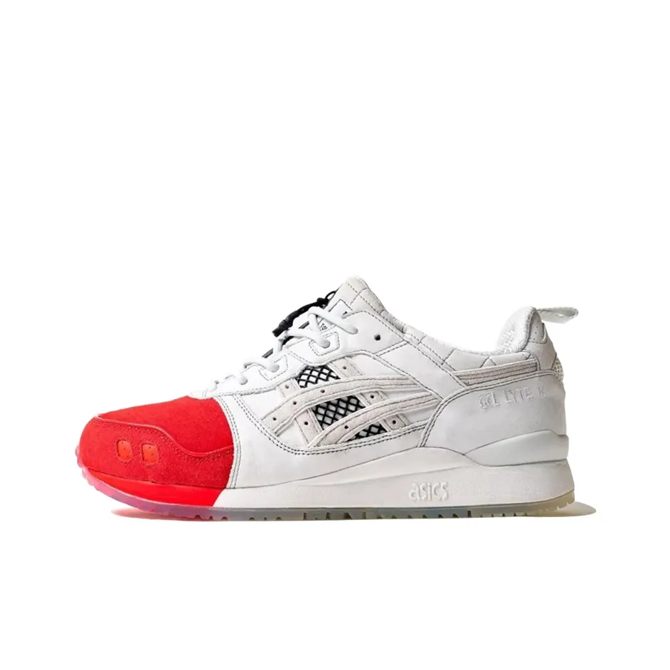 ASICS Gel Lyte 3 Low Топ Повседневные беговые кроссовки Унисекс Белый Красный 30-летие