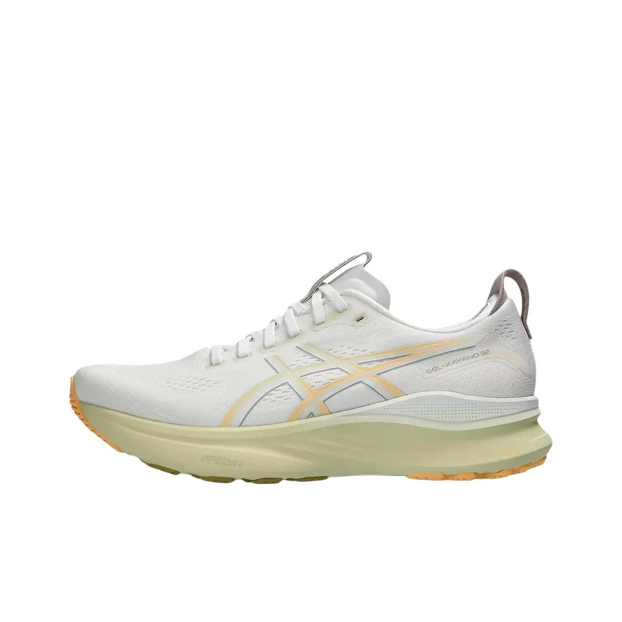 Asics Gel Kayano 32 Устойчивые к истиранию Низкие Кроссовки FF Blast+ Hybrid ASICSGRIP для Бега Мужские Белые Оранжевые