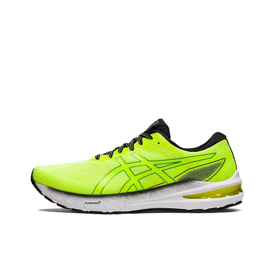 ASICS GT 2000 10 Комфортная ткань Низкий топ Беговые кроссовки Мужские Неоново-зеленый