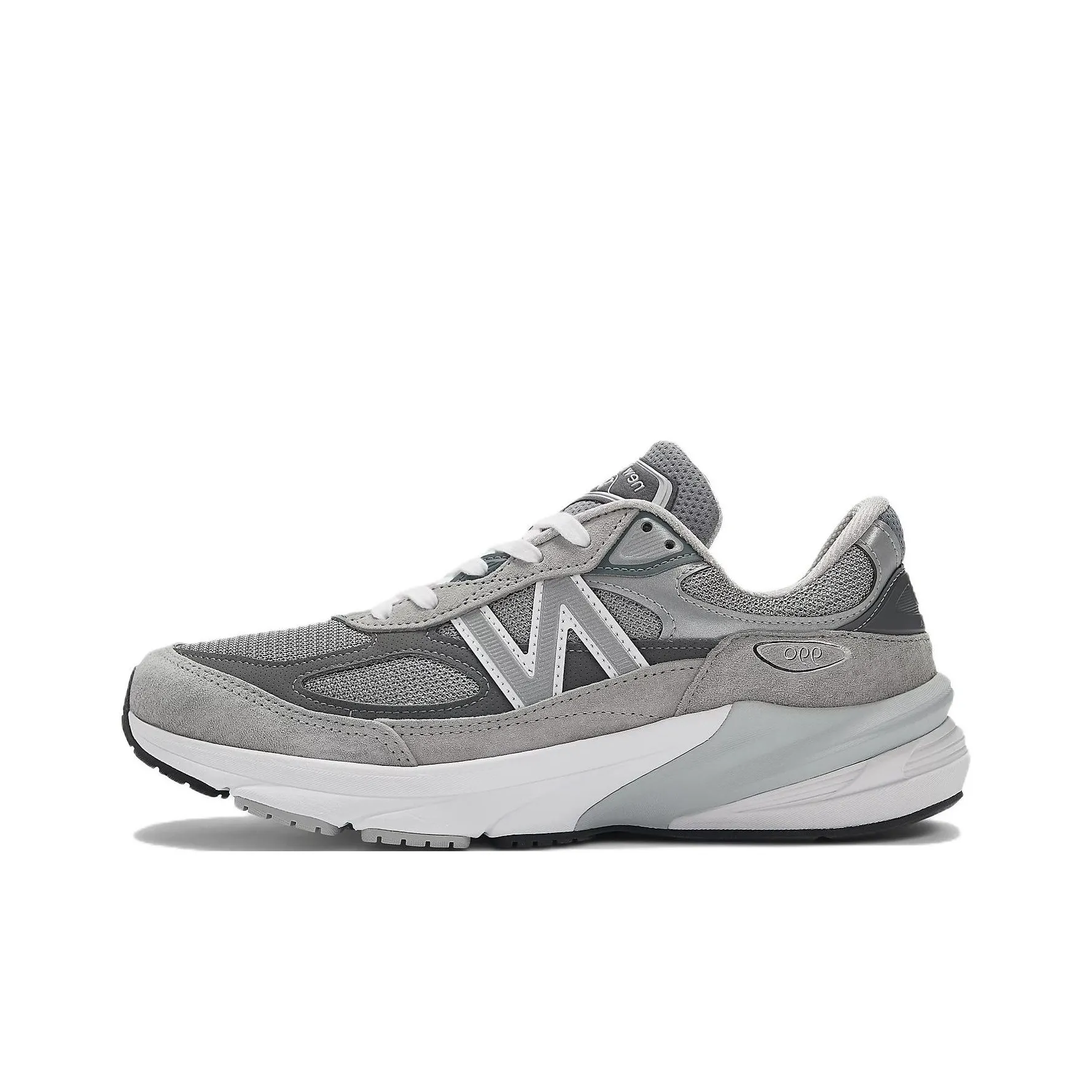 New Balance NB 990 V6 Винтаж Текстиль Кожа Низкий Верх Повседневные Городские Коммутатор Беговые Кроссовки Женские Серый