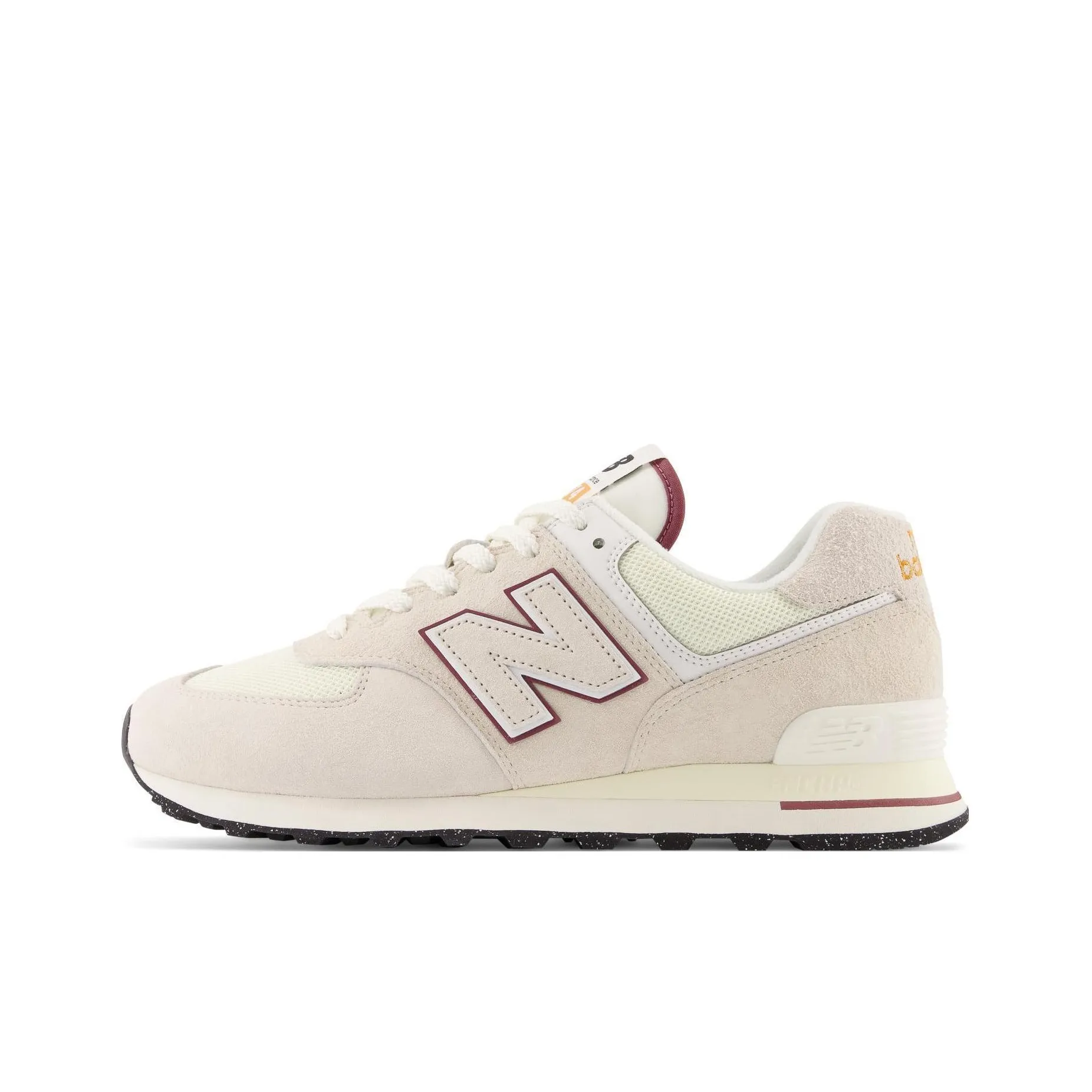 New Balance NB 574 Running Shoes Unisex Low Top Beige/White