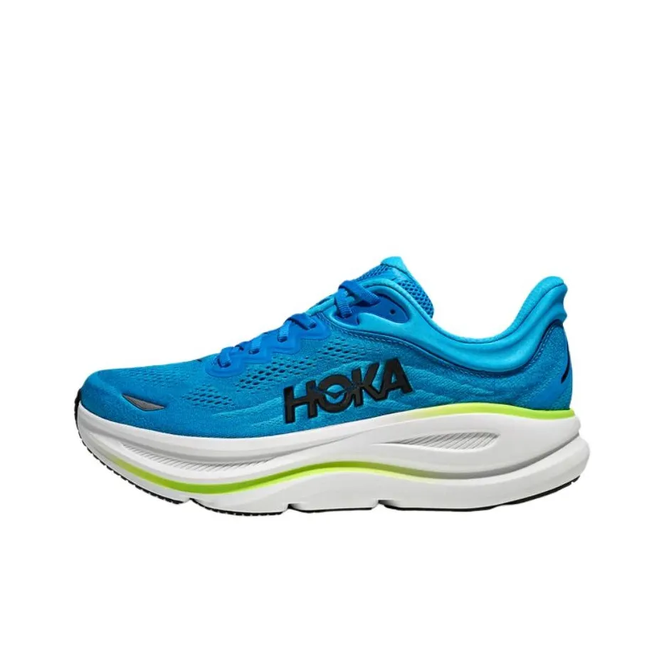 HOKA ONE ONE Bondi 9 Дышащие Беговые Кроссовки Мужские Синие 2E Ширина Корпуса