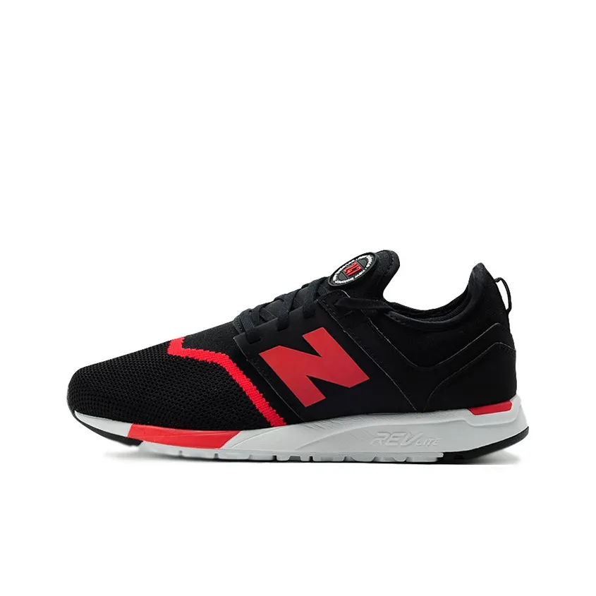 New Balance NB 247 Спортивный низкий топ для бега унисекс черный красный ширина 2E