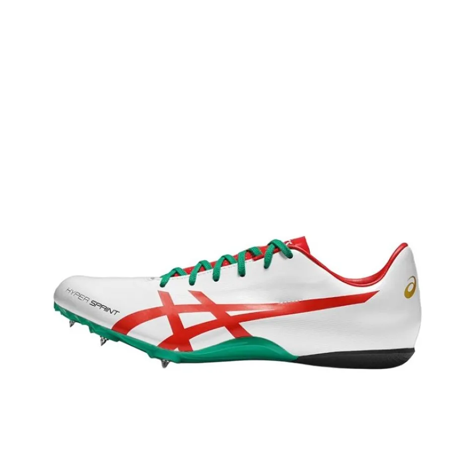 Asics Hyper Sprint 7 Легкая атлетика Низкий Топ Спринт Беговые кроссовки Унисекс Белый Красный