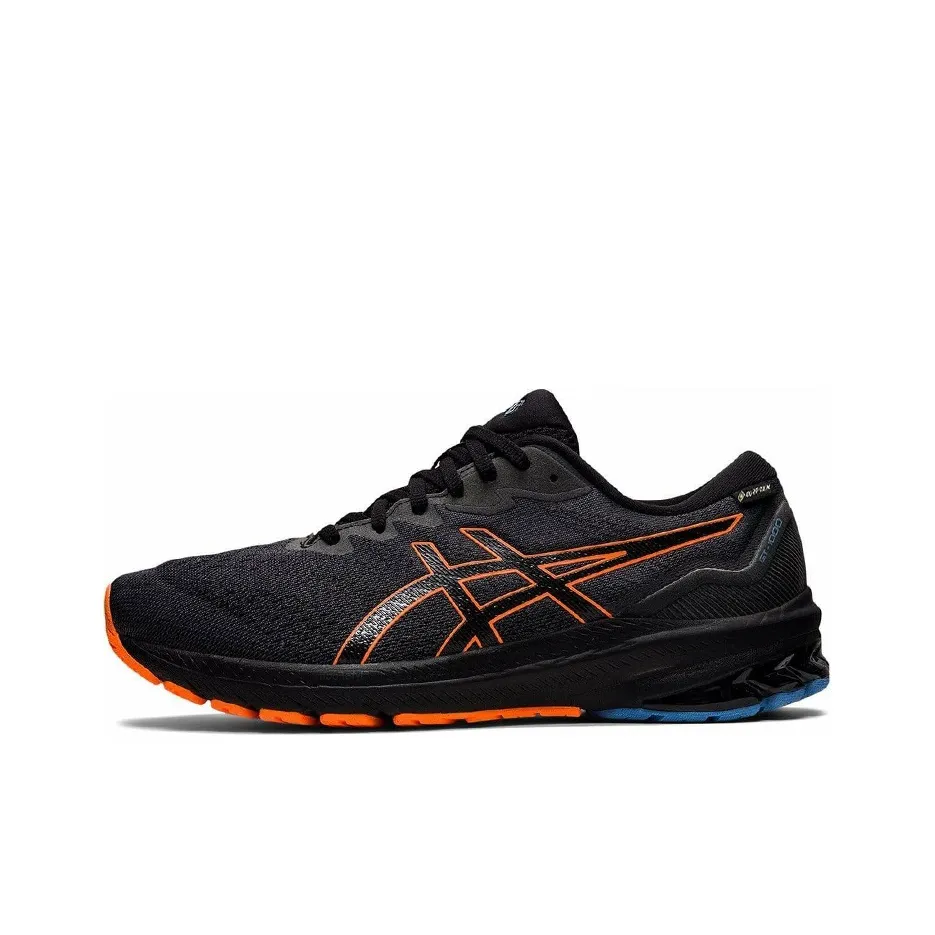ASICS GT 1000 11 Комфортная ткань Низкий топ Беговые кроссовки Мужские Черный Оранжевый