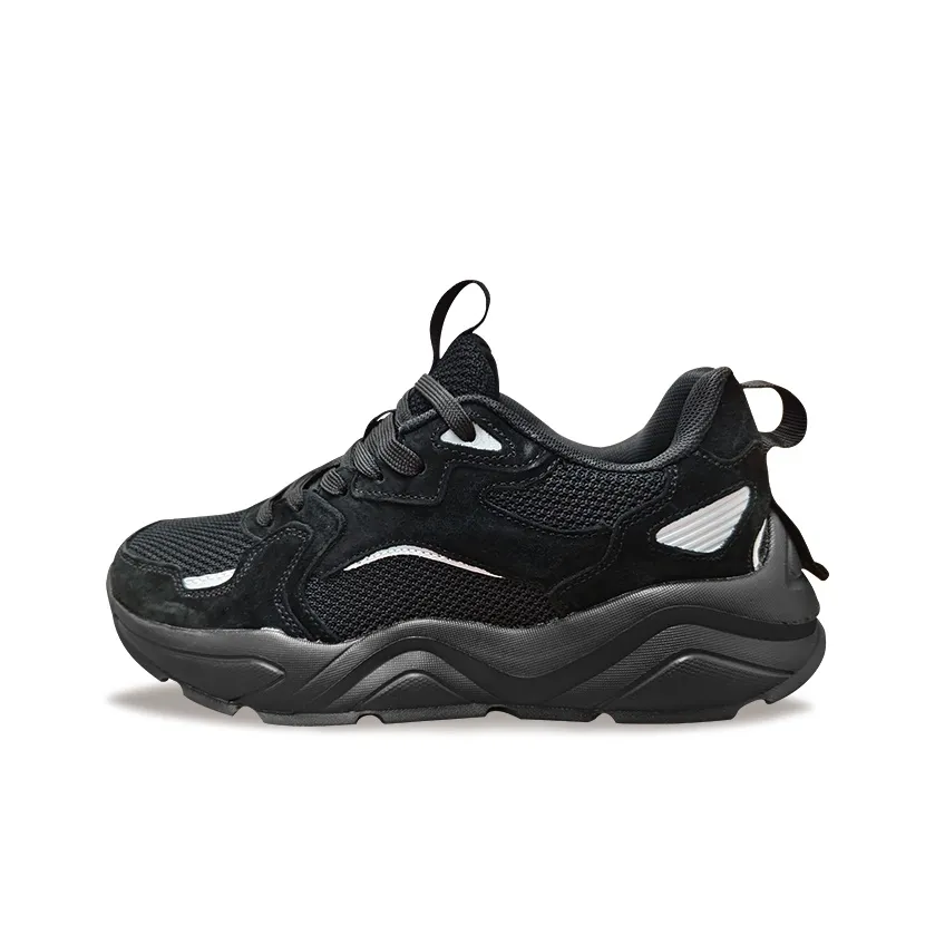 FINEPLAN Высокая видимость и светоотражение Коллекция Низкий топ Толстая подошва Кроссовки Унисекс Черный