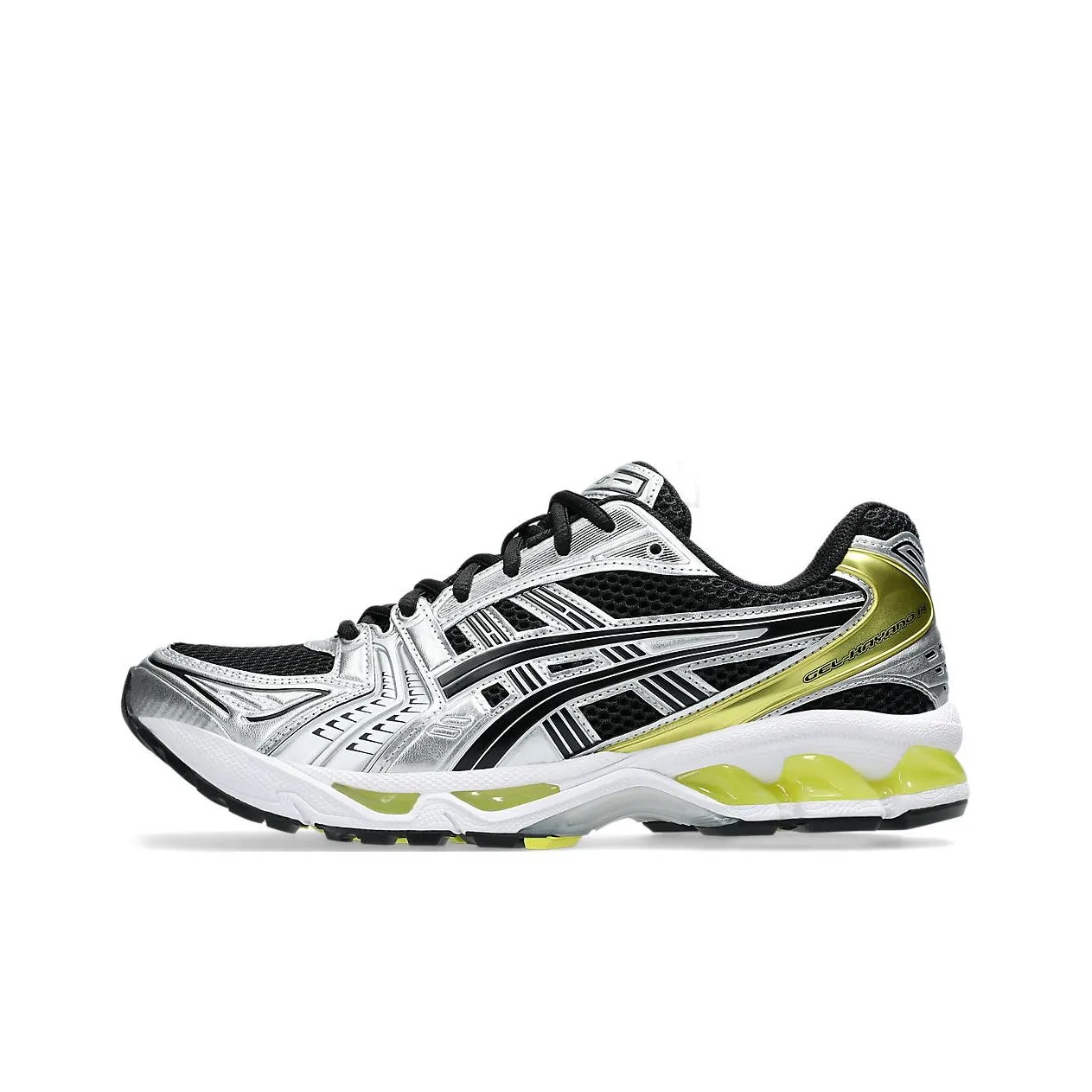 ASICS Gel Kayano 14 Устойчивые к истиранию Низкие Повседневные Беговые Кроссовки Унисекс Серебристый Черный Зеленый