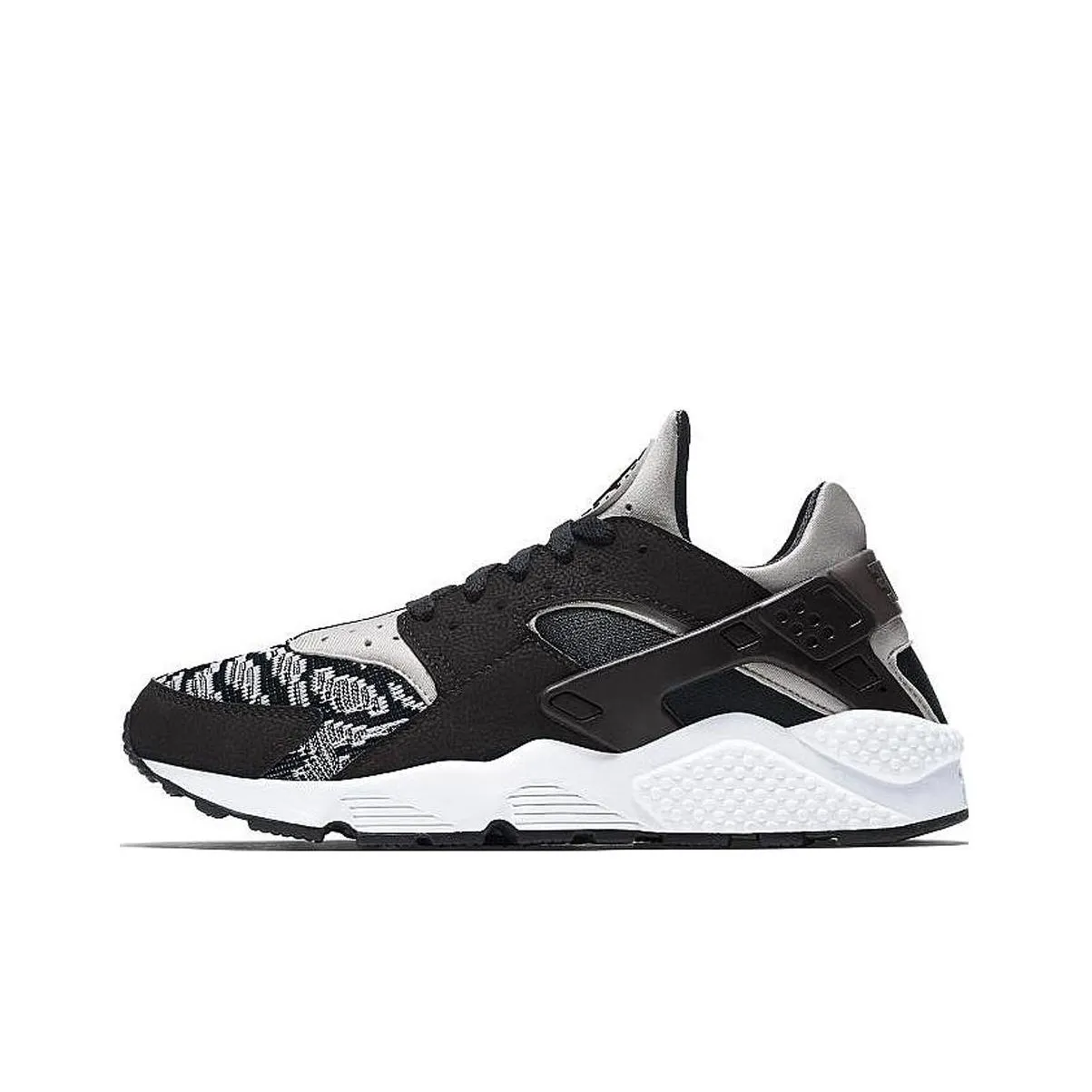 Nike Air Huarache Running Shoes Men Low Top Black/White/White