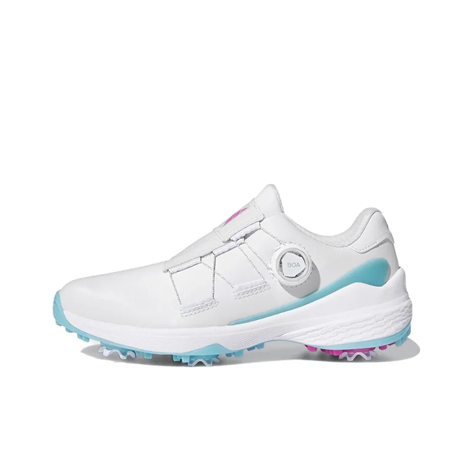 Adidas ZG21 Zedzi23 Амортизация Противоскользящая Устойчивая к истиранию MID Топ Обувь для гольфа Женская Белая Синяя