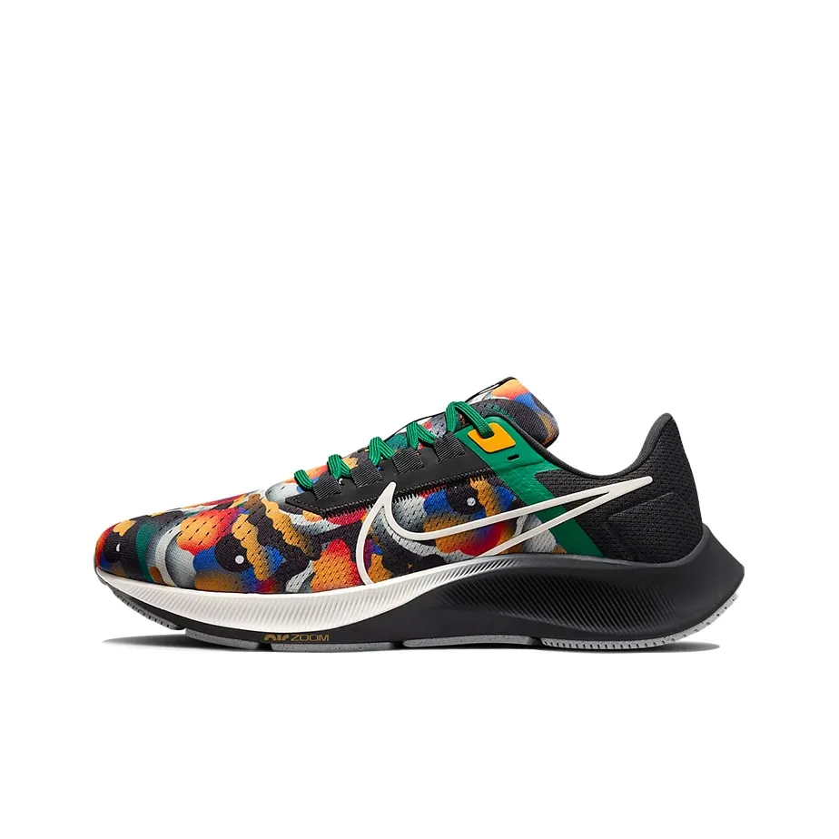 Nike Pegasus 38 Running Shoes Men Low Top Black/Green/White