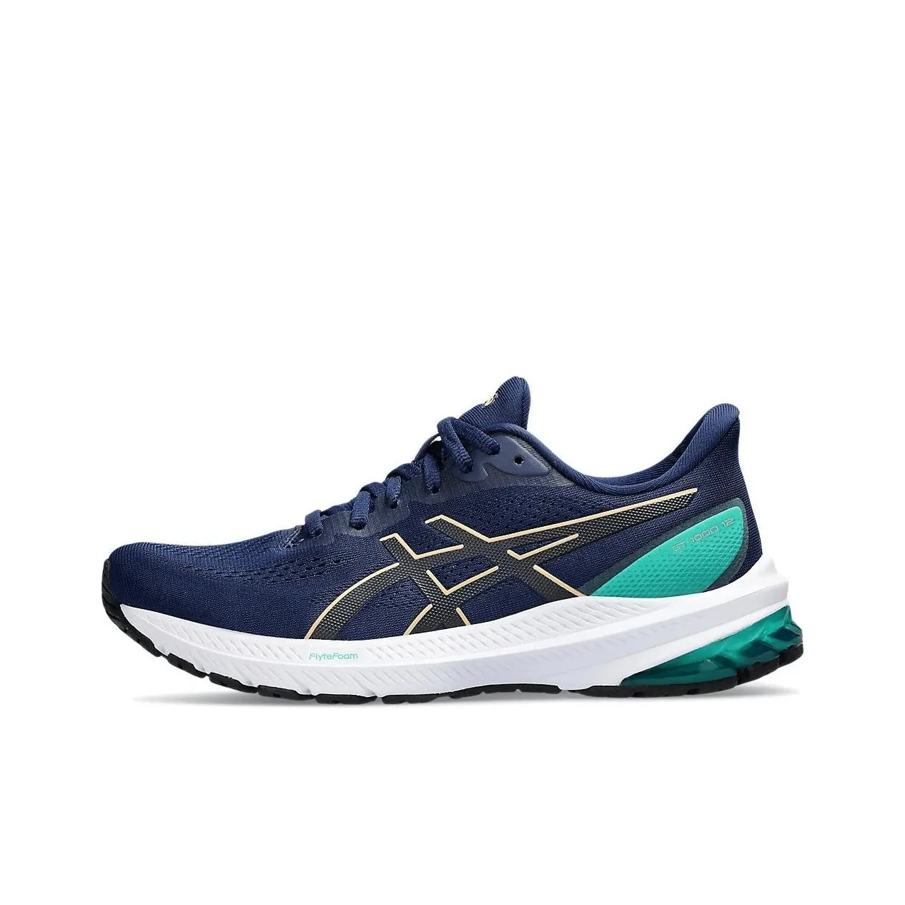 ASICS GT 1000 12 Амортизация Износостойкие Низкие Кроссовки для Бега Женские Синие