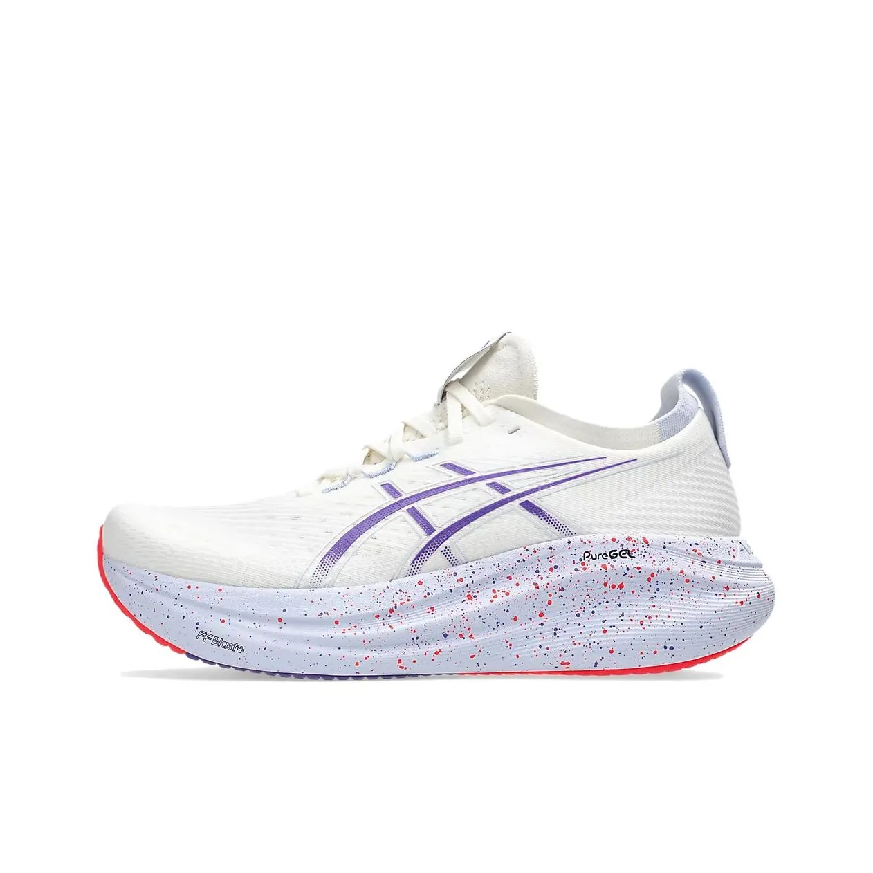 ASICS Гель Nimbus 27 Ткань Дышащий Бег на длинные дистанции Спринт Беговые кроссовки Мужской Белый