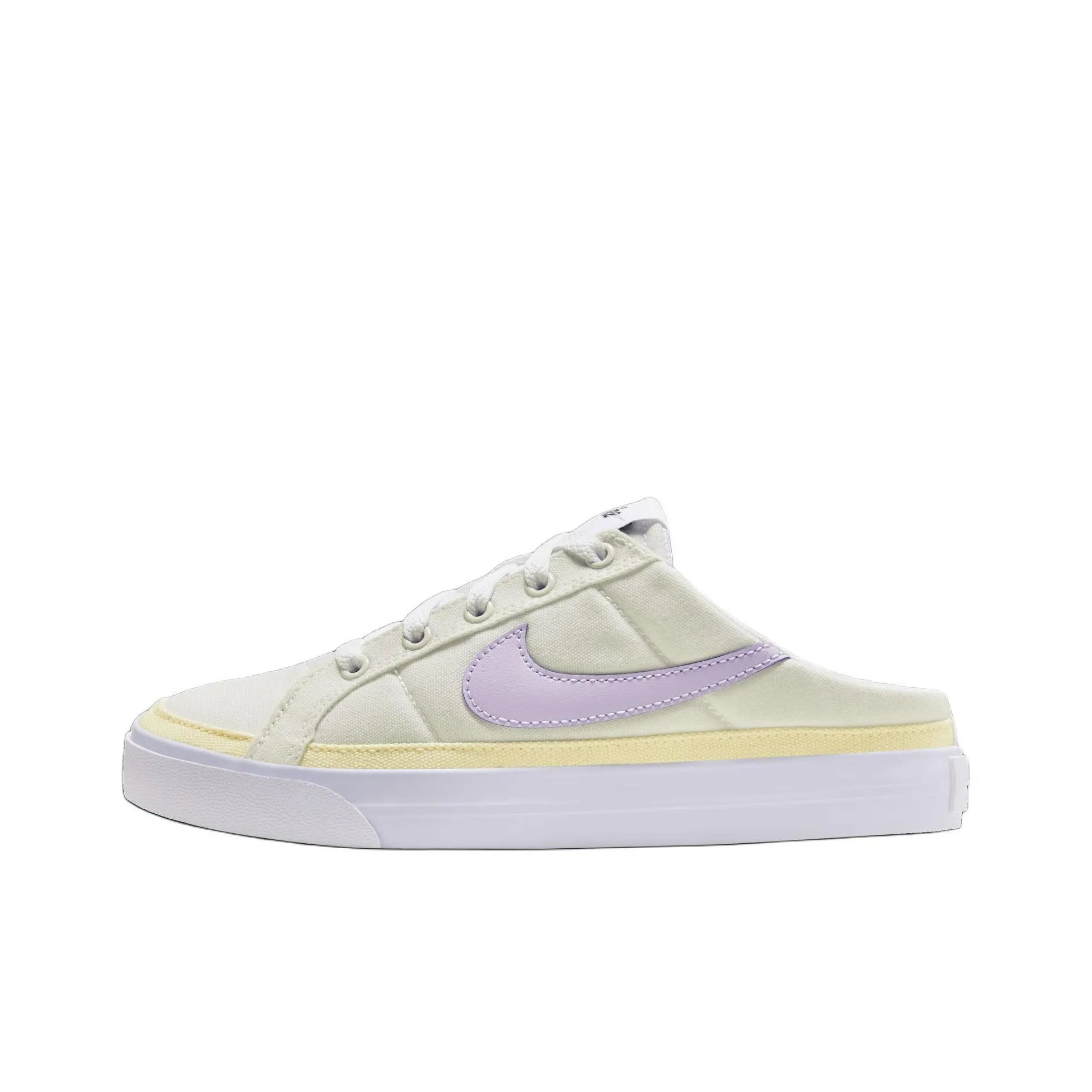 Nike Court Legacy Удобные устойчивые к запахам и износу домашние тапочки для женщин белые и фиолетовые