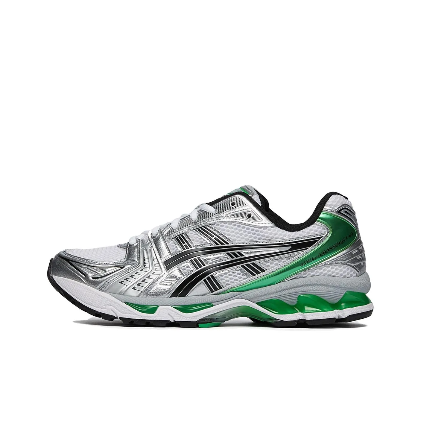 ASICS Gel Kayano 14 Low Топ Беговые кроссовки Мужские Серебристый Черный Зеленый