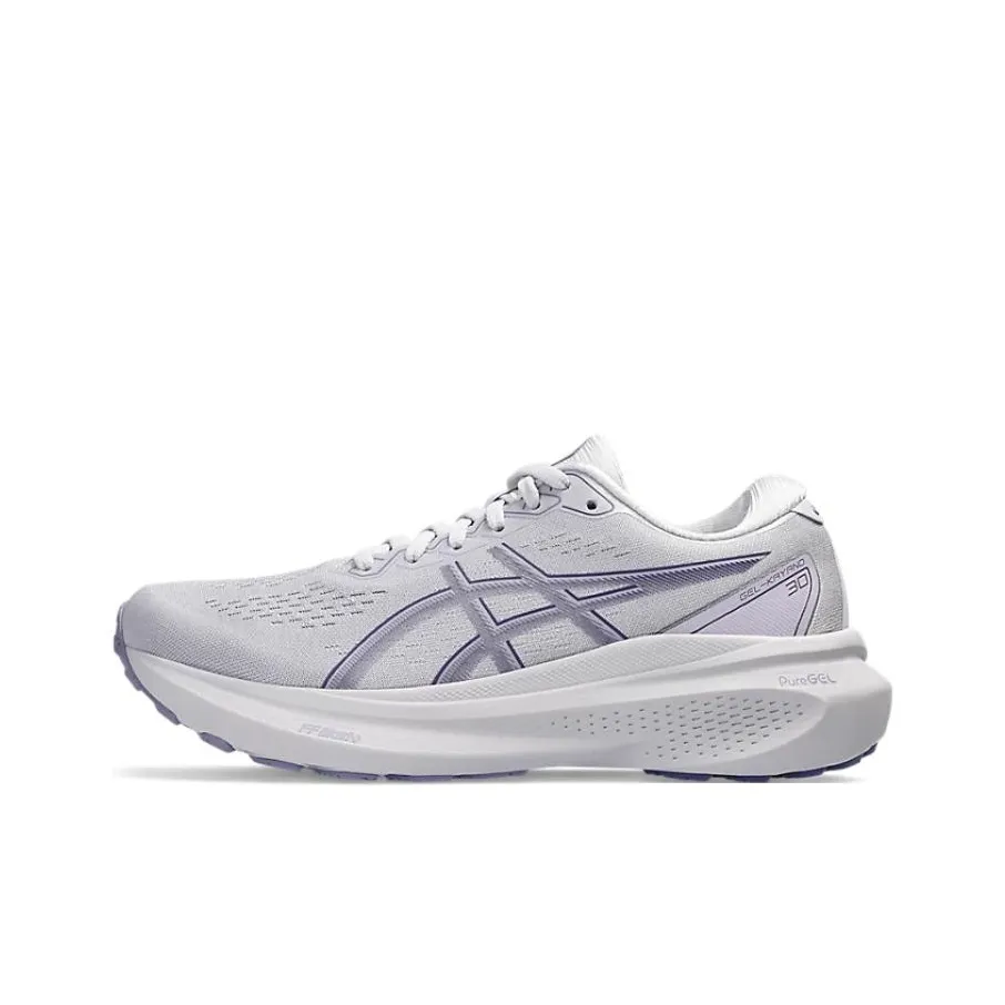 Asics Gel Kayano 30 Комфортные Круглые Пальцы Низкие Кроссовки для Бега Женские Серые