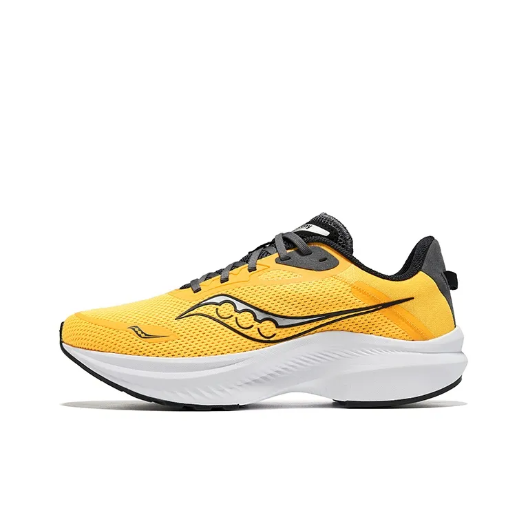 Saucony Axon Pulse 3 Сетка Амортизация Низкий Топ Беговые кроссовки Мужские Желто-черные