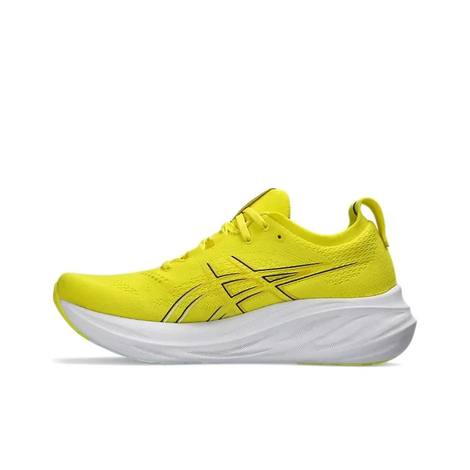 Asics Gel Nimbus 26 Мягкая Амортизация Износостойкие Низкие Кроссовки для Бега Мужские Ярко-Желтые