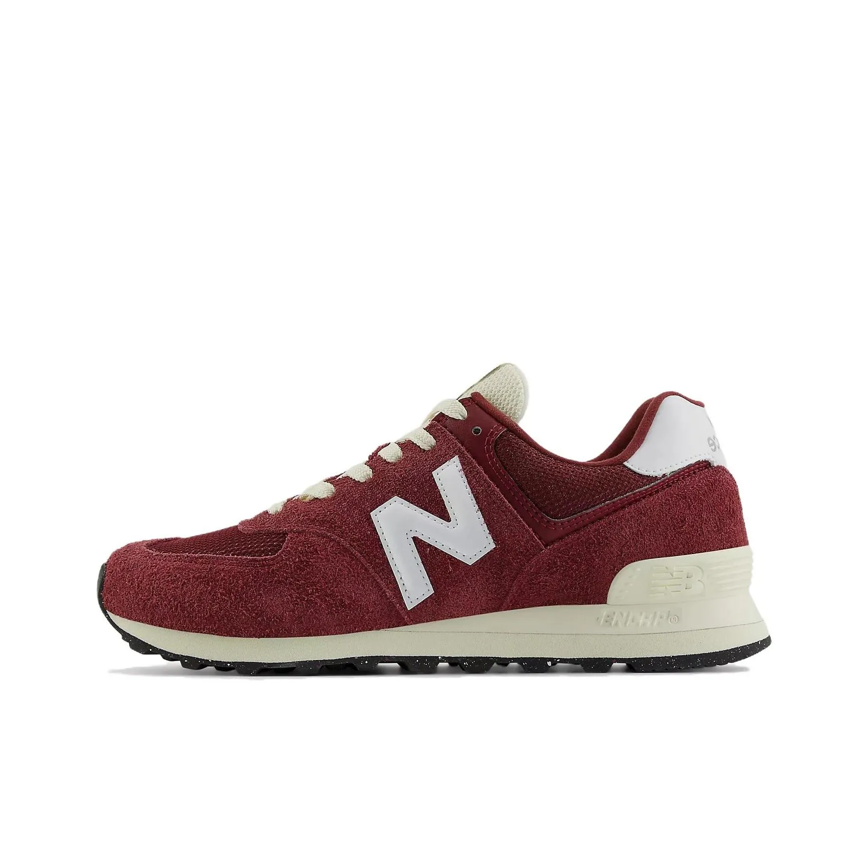 New Balance NB 574 Износостойкие Дышащие Низкие Повседневные Беговые Кроссовки Унисекс Красный Белый