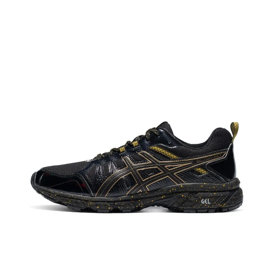 Asics Gel Venture 7 Ткань Устойчивая к Износу Дышащие Низкие Беговые Кроссовки Мужские Черные