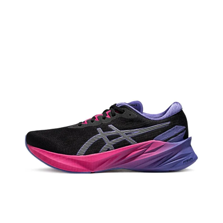 ASICS Novablast 3 Сетка Амортизация Низкий Топ ТРЕНИРОВОЧНАЯ БЕЖА ОБУВЬ Мужская Черная Серый