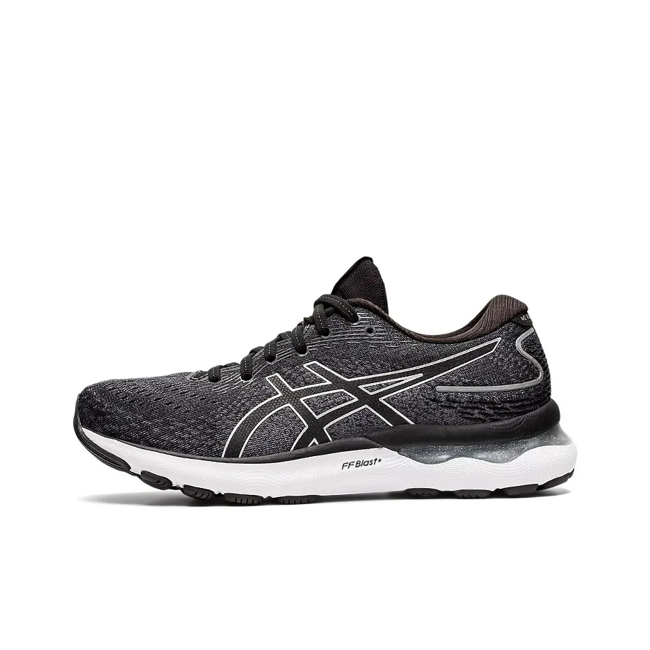 Asics Gel Nimbus 24 Low Топ Беговые кроссовки Женские Черный Белый