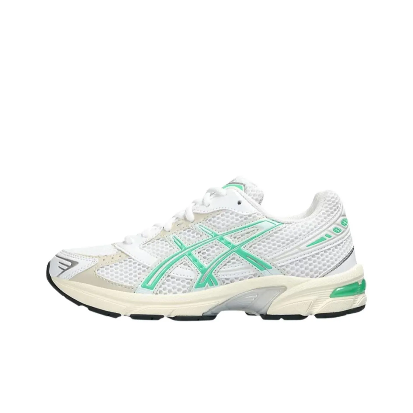 Asics Gel 1130 Сетка Амортизация Износостойкий Низкий Топ Повседневные Беговые Кроссовки Женские Белый Зеленый