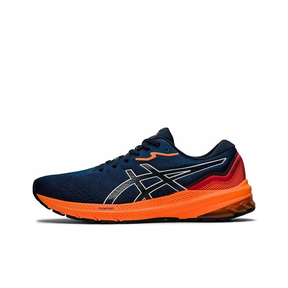 Asics GT 1000 11 Спортивный Низкий Топ Беговые Кроссовки Мужские Синие Оранжевые