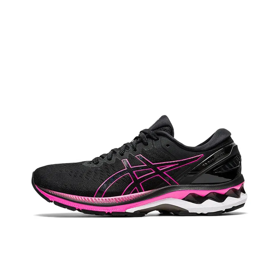 Asics Gel Kayano 27 Низкий Верх Кроссовки для Бега на Дистанцию Женские Черные Розовые