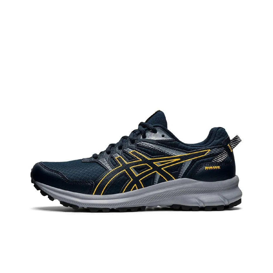 Asics Trail Scout 2 Low Top Trail Беговые кроссовки Мужские Темно-синие Желтые