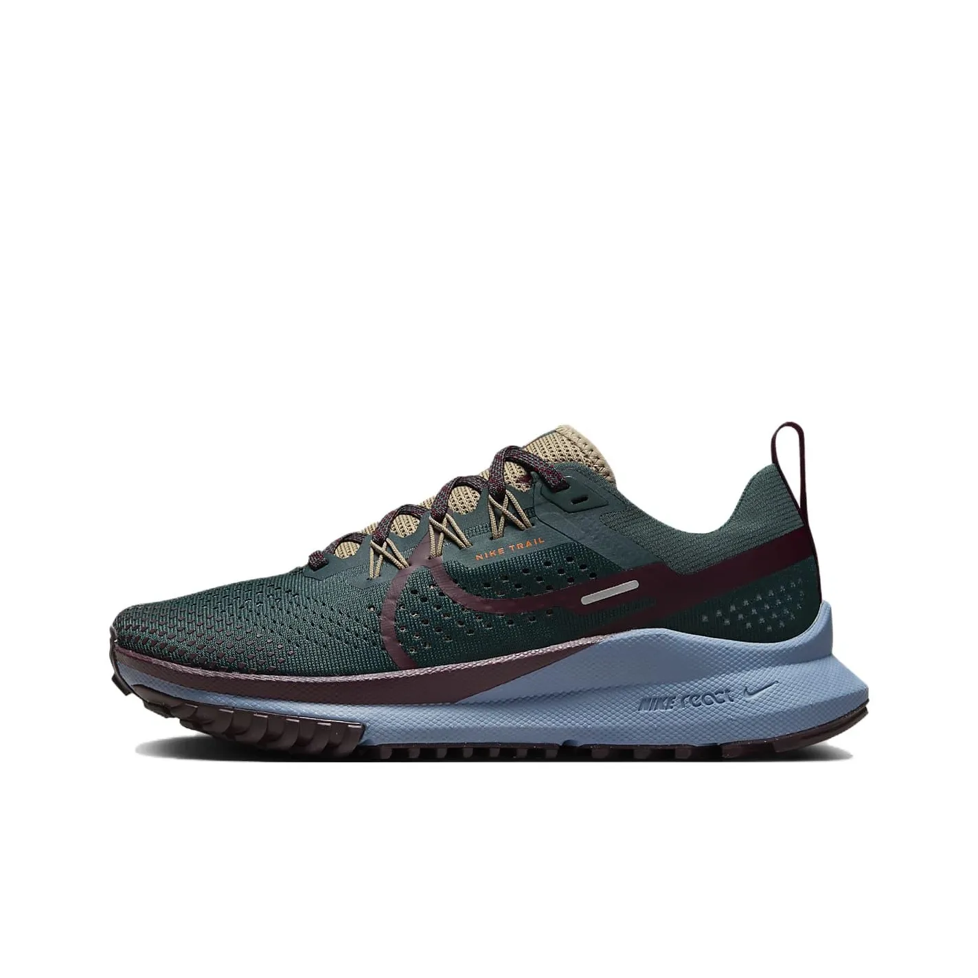 Nike Pegasus Trail 4 Устойчивые к истиранию Низкие Беговые кроссовки Женские Зеленые