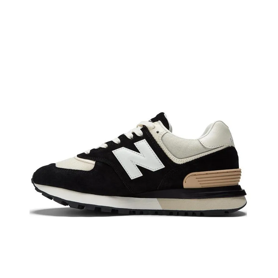 New Balance NB 574 Running Shoes Men Low Top Black/White/Brown