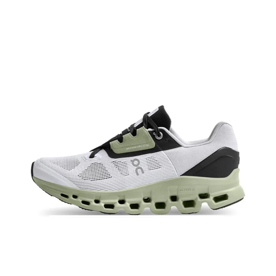 On Cloudstratus 2 Running Shoes Women's Low Top White/Black/Green