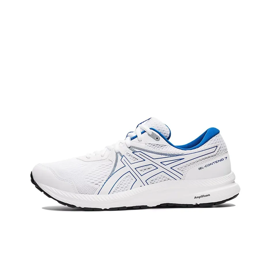 Asics Гель Contend 7 Low Топ Беговые кроссовки Мужские Белые Синие