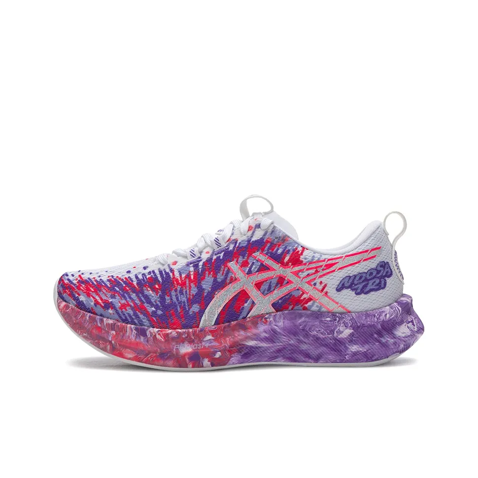 ASICS NOOSA TRI 16 Синтетическая кожа текстиль Амортизация Низкий топ Беговые кроссовки Женские Белый Фиолетовый