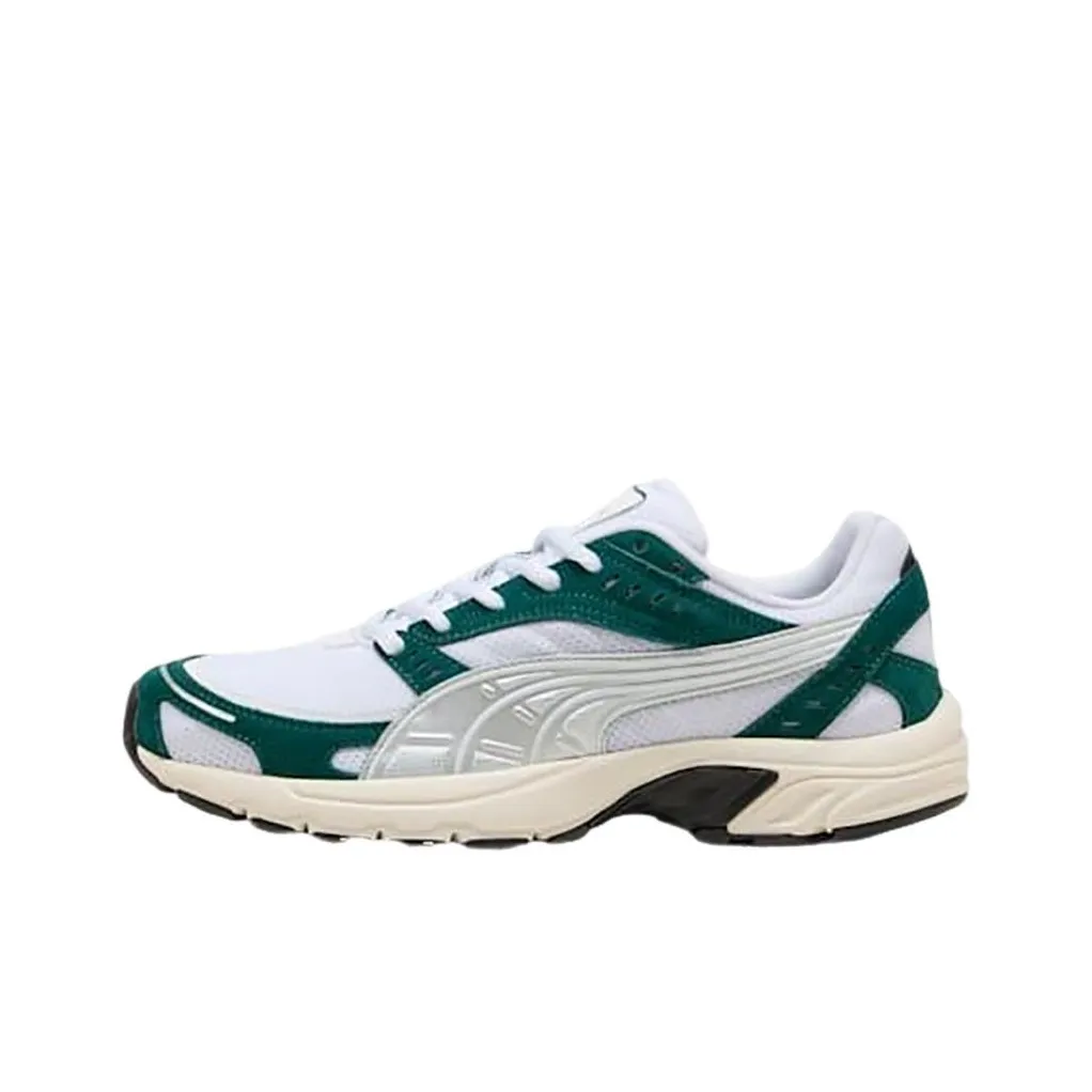 Puma Axis Abrasion Resistant Низкие Беговые Кроссовки Унисекс Белые Зеленые