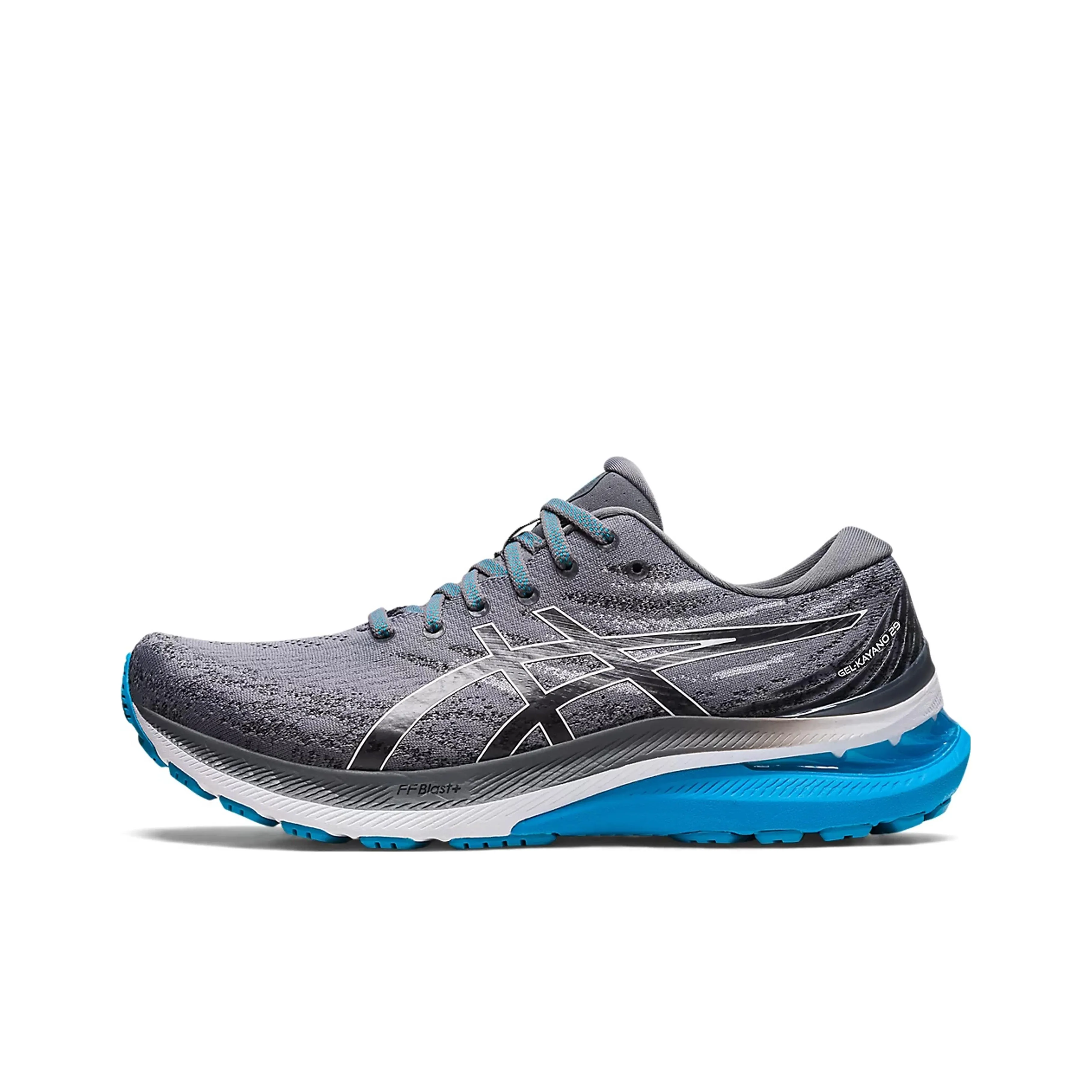 Asics Gel Kayano 29 Ткань Устойчивая к истиранию Дышащие Низкие Беговые кроссовки Мужские Серый Синий