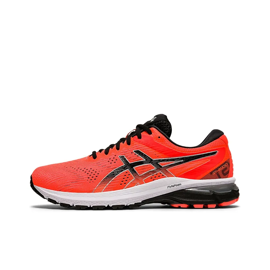 ASICS GT 2000 8 Амортизация Устойчивость к истиранию Легкий Низкий Верх Беговые кроссовки Мужские Красный Черный