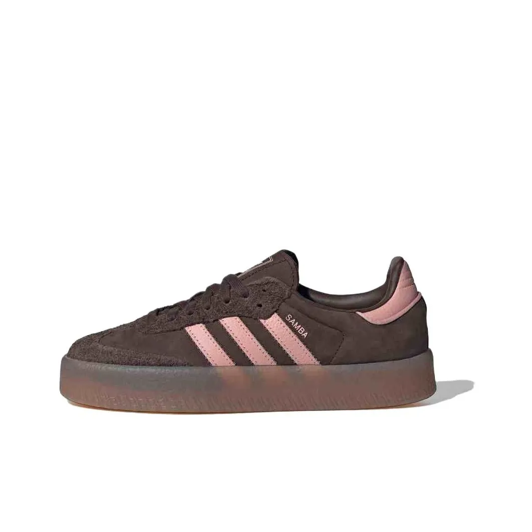 Adidas Originals SAMBAE Устойчивые к истиранию низкие скейтбордические кроссовки женские темно-коричневые
